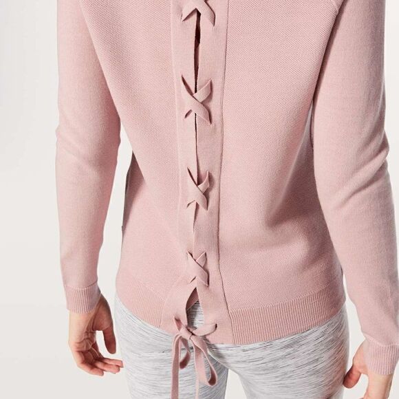 Lululemon Pink Tied To You Merino Wool Sweater 6 - Picture 11 of 11